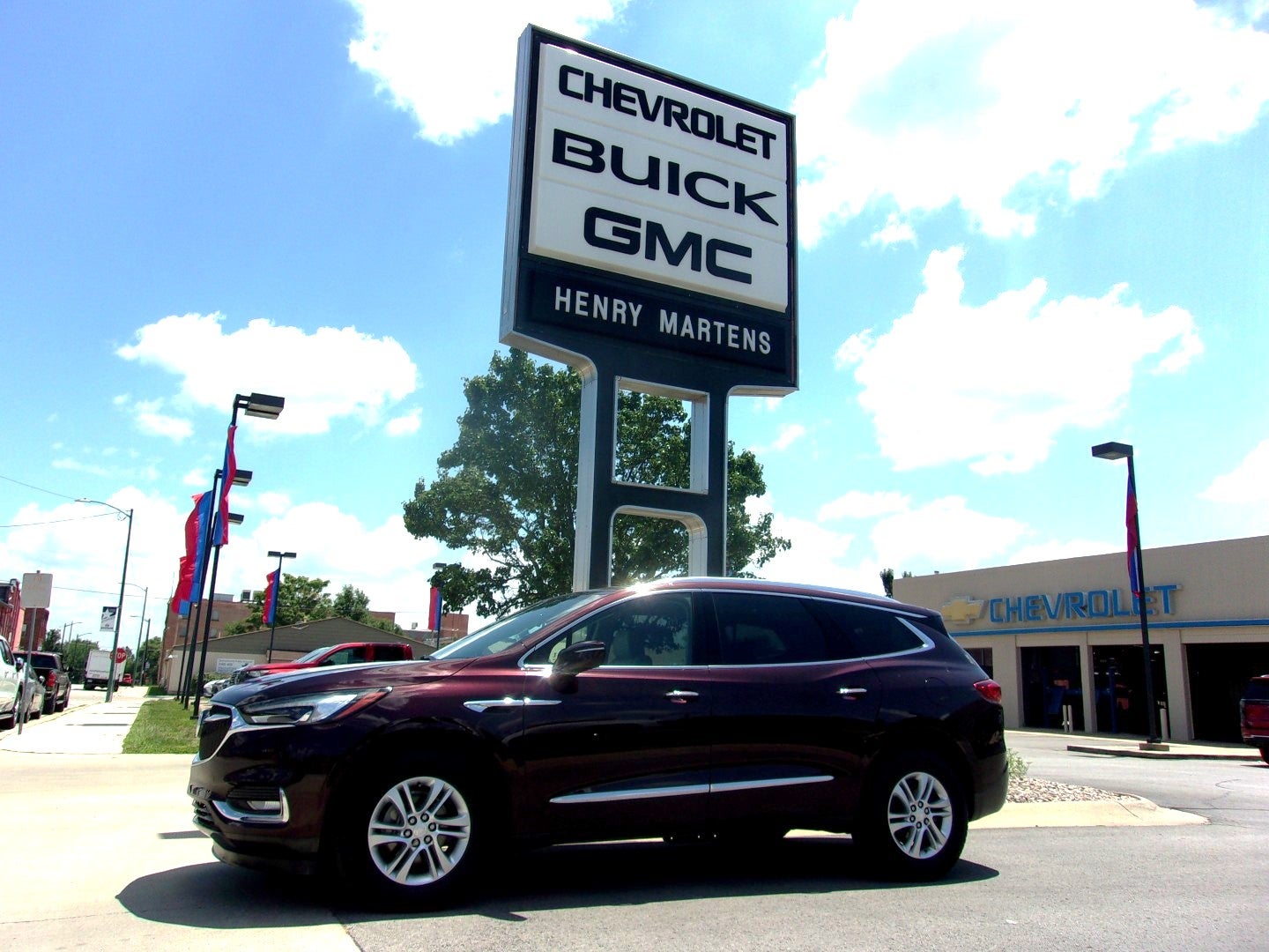 2018 Buick Enclave Essence in Includes Spectra Gray Lower Exterior Accent Color. — front three-quarter view