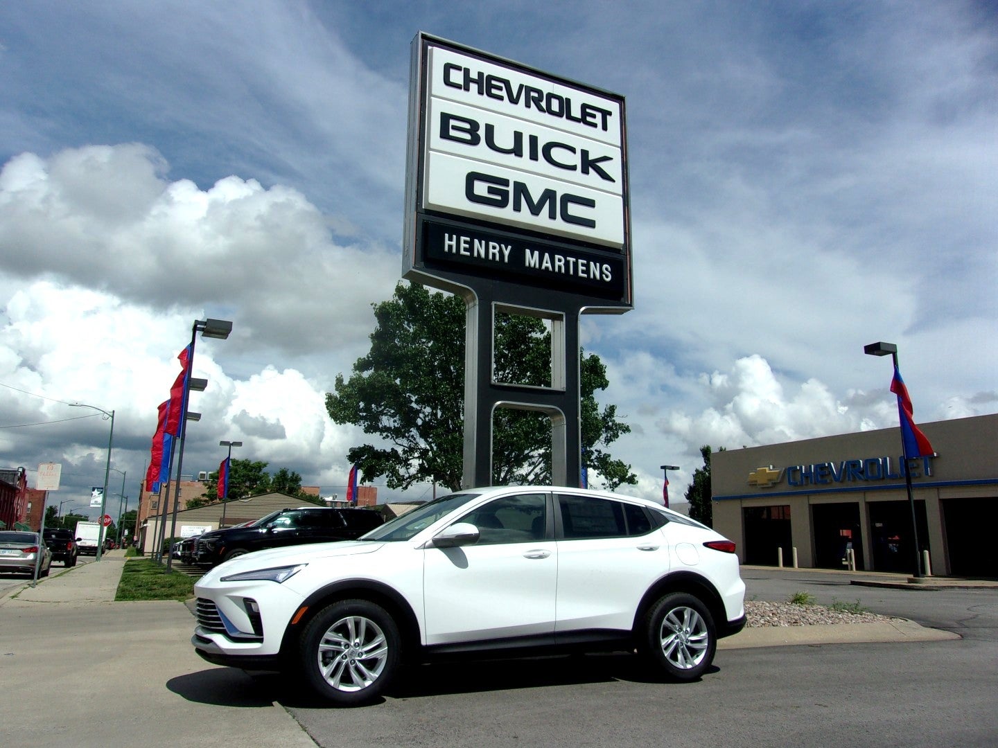 2026 Buick Envista Preferred in Summit White — front three-quarter view