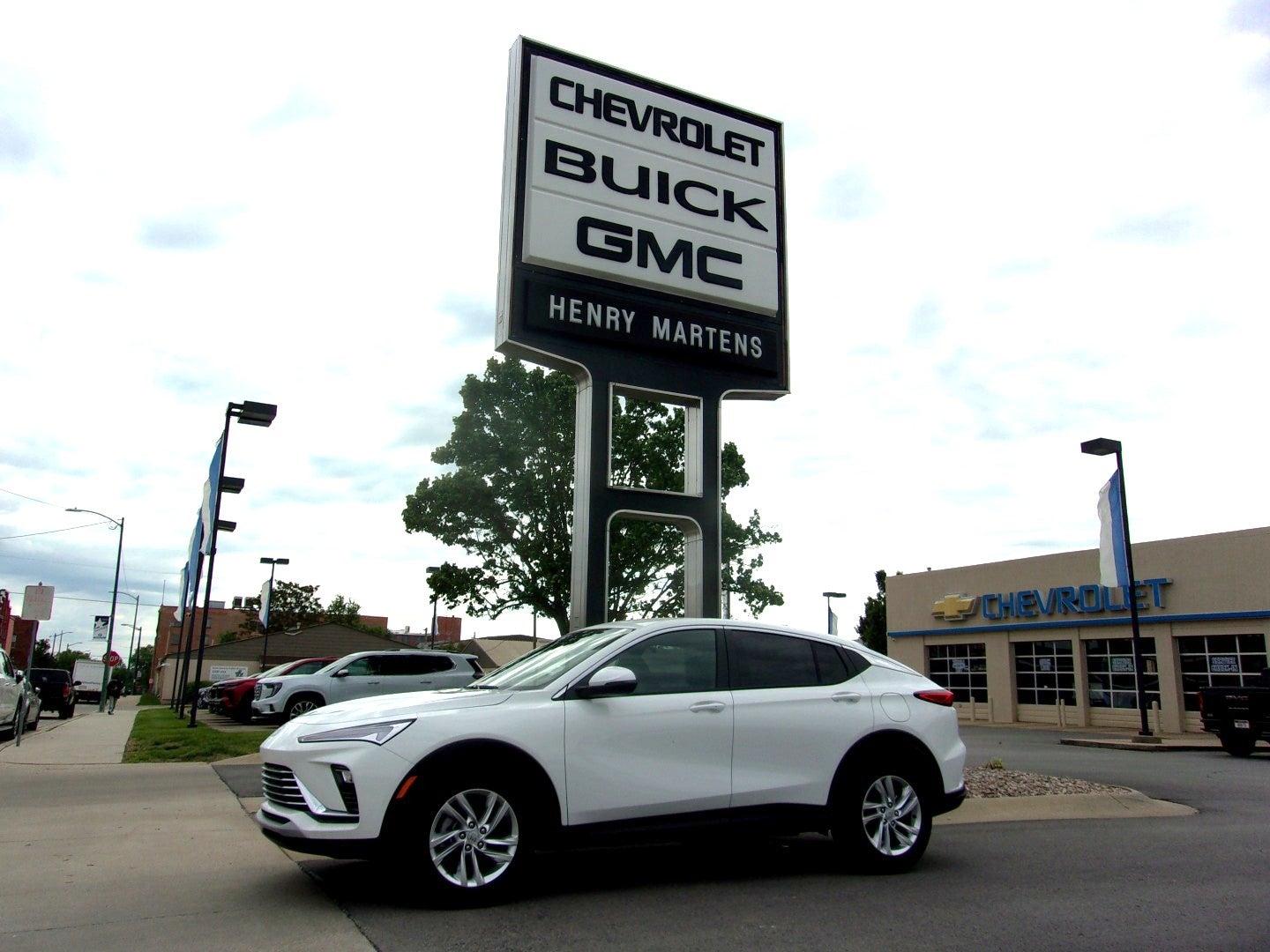 2026 Buick Envista Preferred in Summit White — front three-quarter view